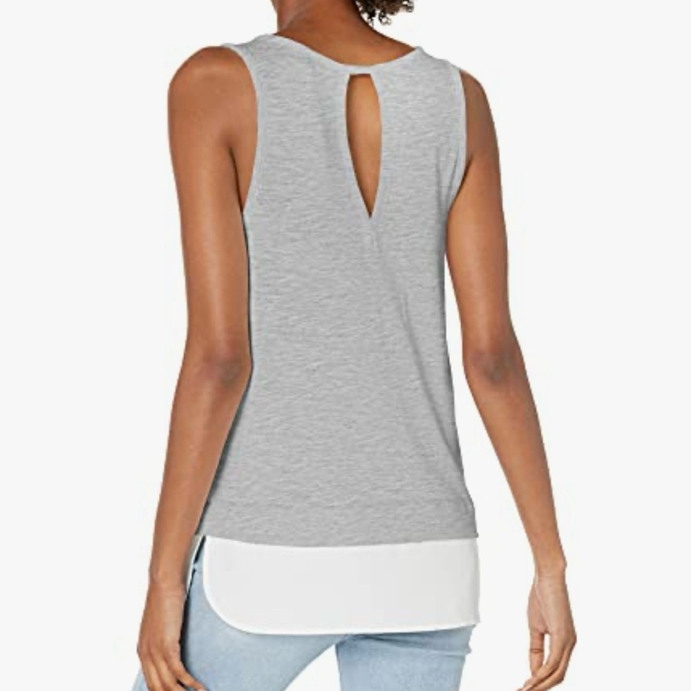 J. Crew Gray and White Sleeveless Tank Top - Picture 3 of 6